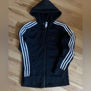 Adidas EUC women’s zip up hoodie black size XS